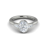 Sincerely, Springer's Engagement Ring Sincerely Springer's 18K White Gold Oval Three-Stone Engagement Ring Style Mounting