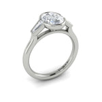 Sincerely, Springer's Engagement Ring Sincerely Springer's 18K White Gold Oval Three-Stone Engagement Ring Style Mounting