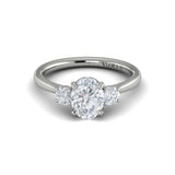 Sincerely, Springer's Engagement Ring Sincerely Springer's 18K White Gold Oval Three-Stone Engagement Ring Style Mounting