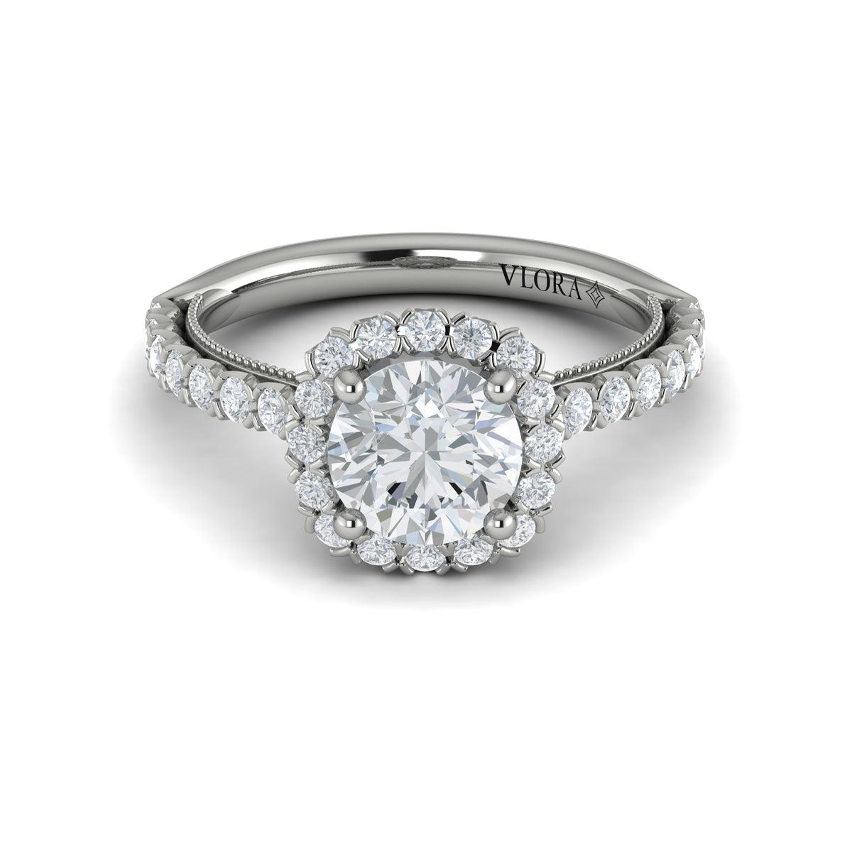 Sincerely, Springer's Engagement Ring Sincerely Springer's 18K White Gold Round Engagement Ring Style Mounting