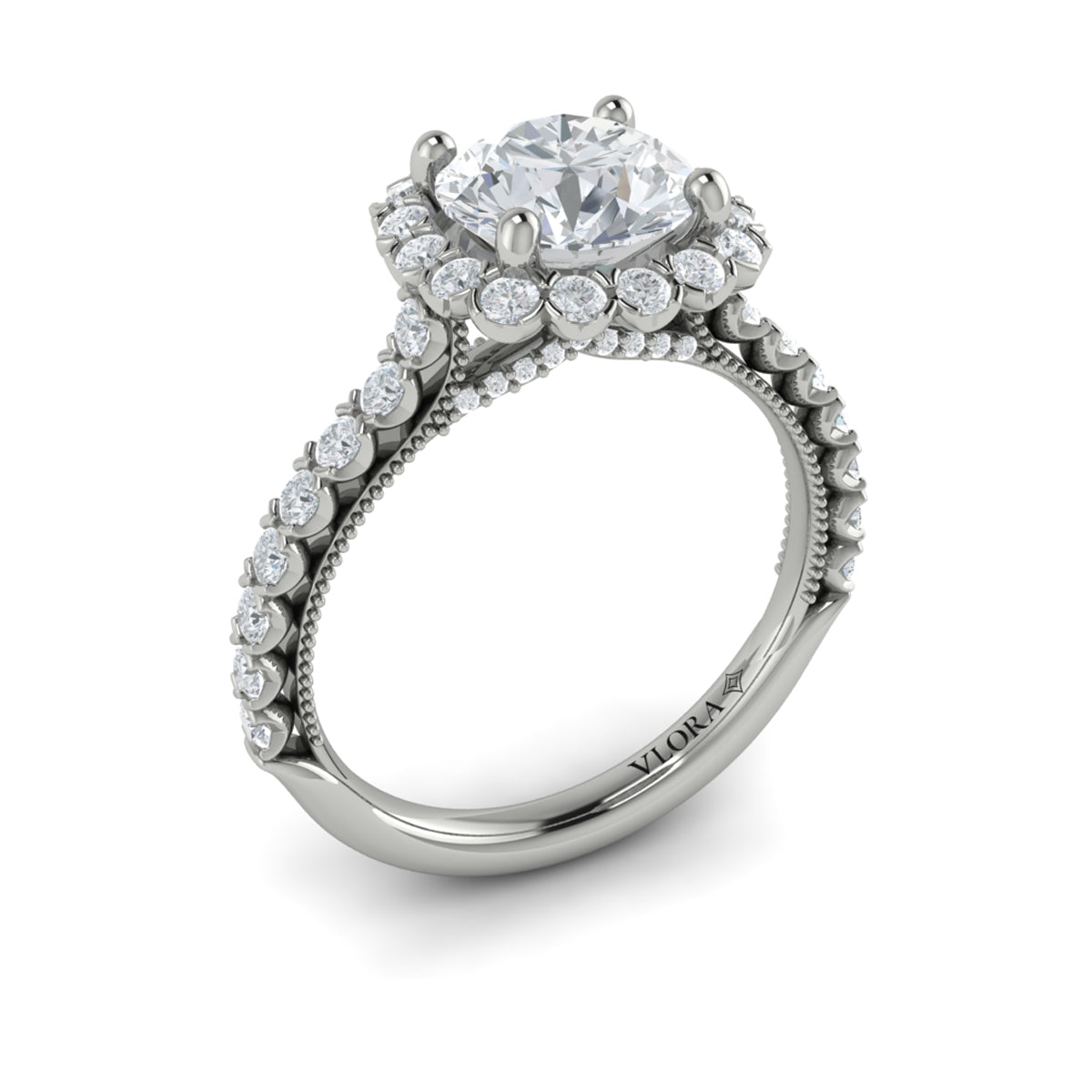 Sincerely, Springer's Engagement Ring Sincerely Springer's 18K White Gold Round Engagement Ring Style Mounting