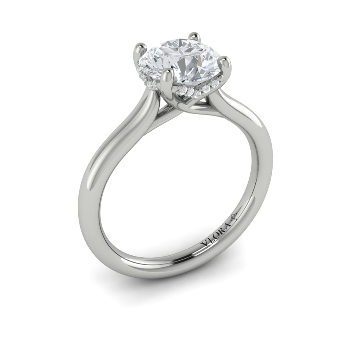 Sincerely, Springer's Engagement Ring Sincerely Springer's 18K White Gold Round Solitaire Engagement Ring Style Mounting