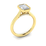 Sincerely, Springer's Engagement Ring Sincerely Springer's 18K Yellow Gold Emerald Cut Engagement Ring Style Mounting