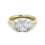 Sincerely, Springer's Engagement Ring Sincerely Springer's 18K Yellow Gold Emerald Cut Three-Stone Engagement Ring Style Mounting