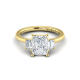 Sincerely, Springer's Engagement Ring Sincerely Springer's 18K Yellow Gold Emerald Cut Three-Stone Engagement Ring Style Mounting