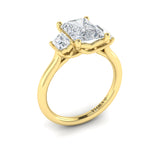 Sincerely, Springer's Engagement Ring Sincerely Springer's 18K Yellow Gold Emerald Cut Three-Stone Engagement Ring Style Mounting