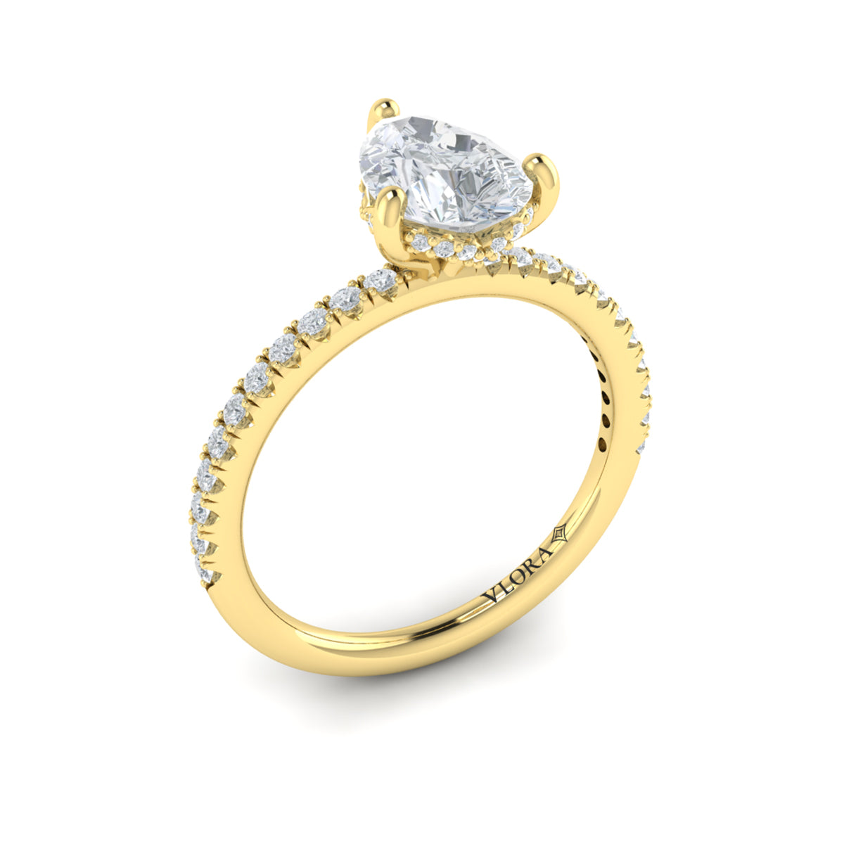 Sincerely, Springer's Engagement Ring Sincerely Springer's 18K Yellow Gold Pear Engagement Ring Style Mounting