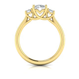 Sincerely, Springer's Engagement Ring Sincerely Springer's 18K Yellow Gold Round Three-Stone Engagement Ring Style Mounting