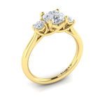 Sincerely, Springer's Engagement Ring Sincerely Springer's 18K Yellow Gold Round Three-Stone Engagement Ring Style Mounting