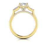 Sincerely, Springer's Engagement Ring Sincerely Springer's 18K Yellow Gold Round Three-Stone Engagement Ring Style Mounting