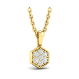 Sincerely, Springer's Necklaces and Pendants Sincerely, Springer's by Vlora 14k Yellow Gold Diamond Cluster Honeycomb Pendant Necklace