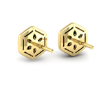 Sincerely, Springer's Earrings Sincerely Springer's by Vlora 14k Yellow Gold Diamond Cluster Honeycomb Stud Earrings