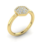 Sincerely, Springer's Ring Sincerely Springer's by Vlora 14k Yellow Gold Diamond Cluster Single Honeycomb Ring