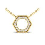 Sincerely, Springer's Necklaces and Pendants Sincerely, Springer's by Vlora 14k Yellow Gold Diamond Open Honeycomb Pendant