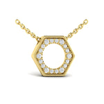 Sincerely, Springer's Necklaces and Pendants Sincerely, Springer's by Vlora 14k Yellow Gold Diamond Open Honeycomb Pendant