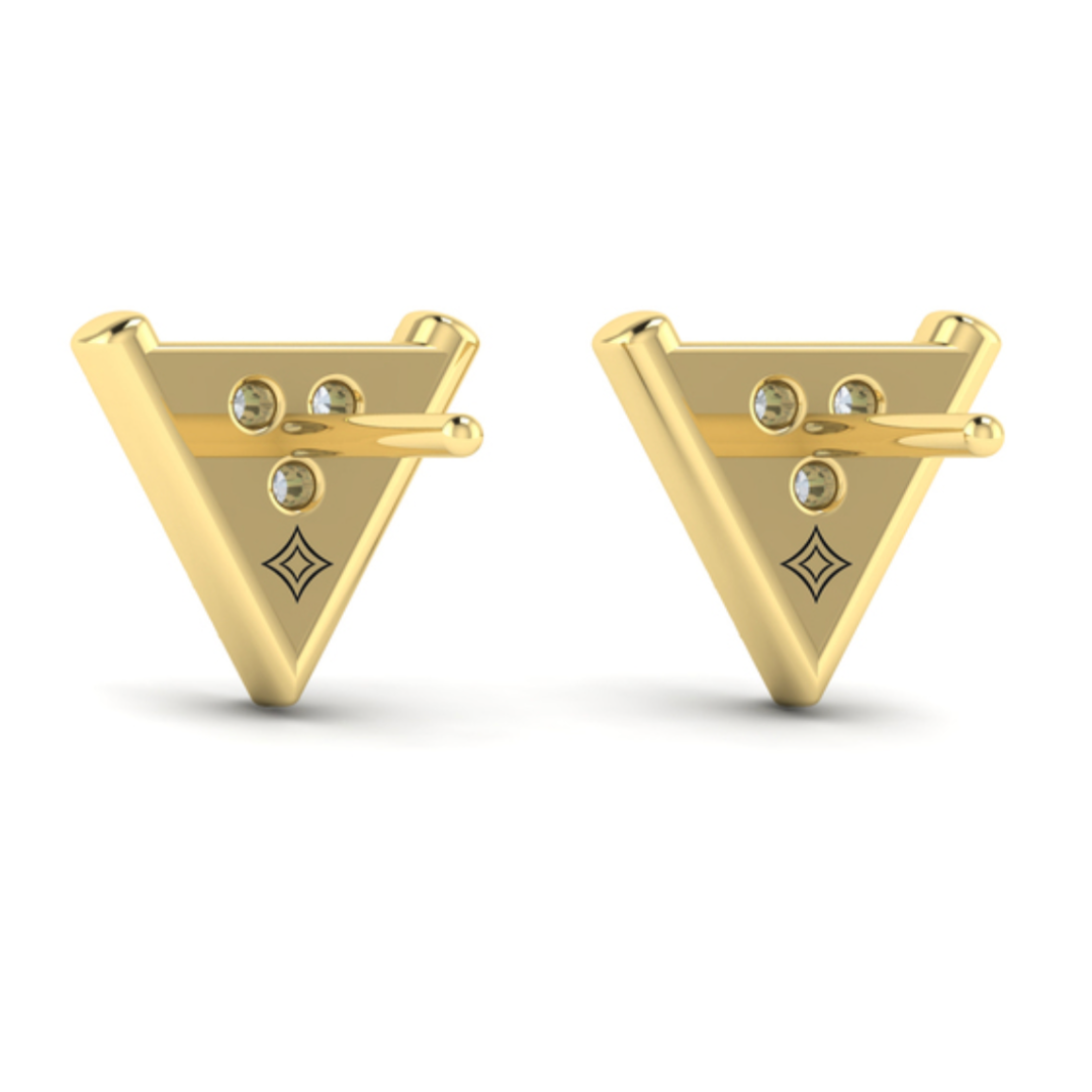 Sincerely, Springer's Earrings Sincerely Springer's by Vlora 14k Yellow Gold Diamond Trinity Stud Earrings