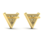 Sincerely, Springer's Earrings Sincerely Springer's by Vlora 14k Yellow Gold Diamond Trinity Stud Earrings