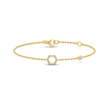 Sincerely, Springer's Bracelet Sincerely, Springer's by Vlora 14k Yellow Gold Hexagon Diamond Bracelet