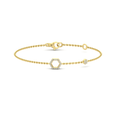 Sincerely, Springer's Bracelet Sincerely, Springer's by Vlora 14k Yellow Gold Hexagon Diamond Bracelet