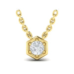 Sincerely, Springer's Necklaces and Pendants Sincerely, Springer's by Vlora 14k Yellow Gold Single Diamond Honeycomb Pendant Necklace