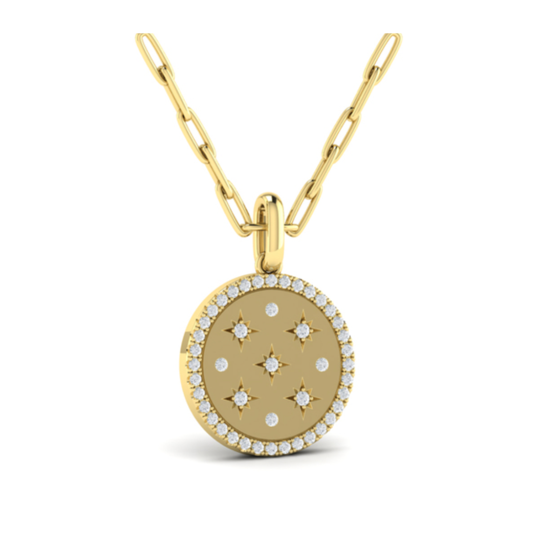 Sincerely, Springer's Necklaces and Pendants Sincerely, Springer's by Vlora 14k Yellow Gold Star Diamonds and Diamond Pendant Necklace