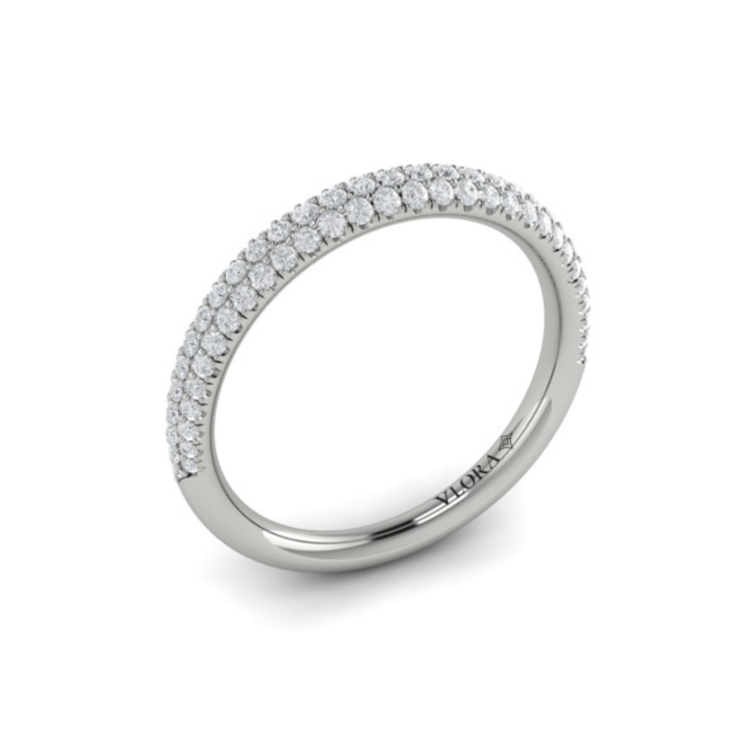 Sincerely, Springer's Wedding Band Sincerely, Springer's by Vlora 18k White Gold Pave Diamond Band