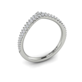 Sincerely, Springer's Wedding Band Sincerely, Springer's by Vlora 18k White Gold Round Diamond Contour Band