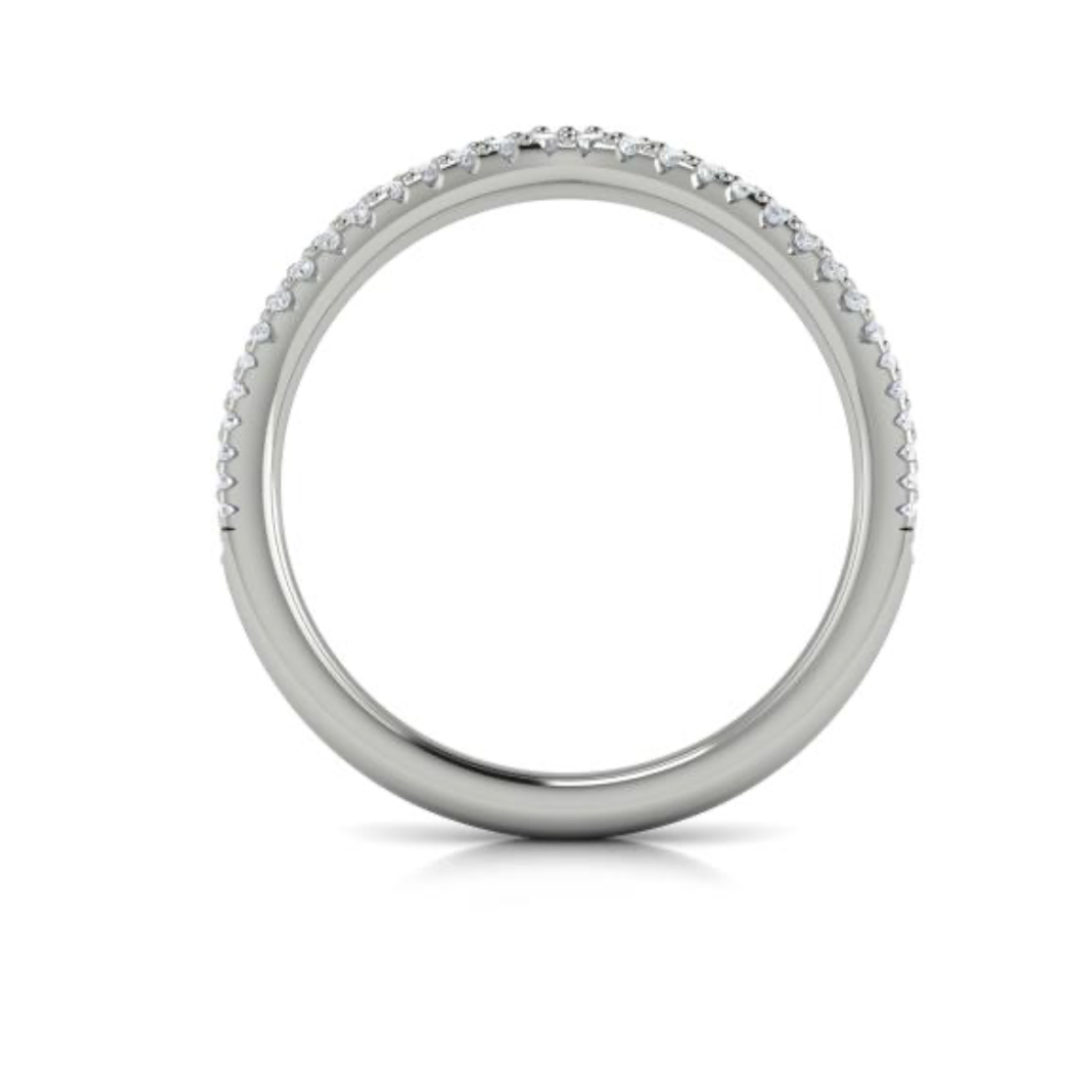 Sincerely, Springer's Wedding Band Sincerely, Springer's by Vlora 18k White Gold Round Diamond Contour Band