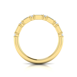 Sincerely, Springer's Wedding Band Sincerely, Springer's by Vlora 18k Yellow Gold Alternating Round and Baguette Diamond Band -0.28ctw