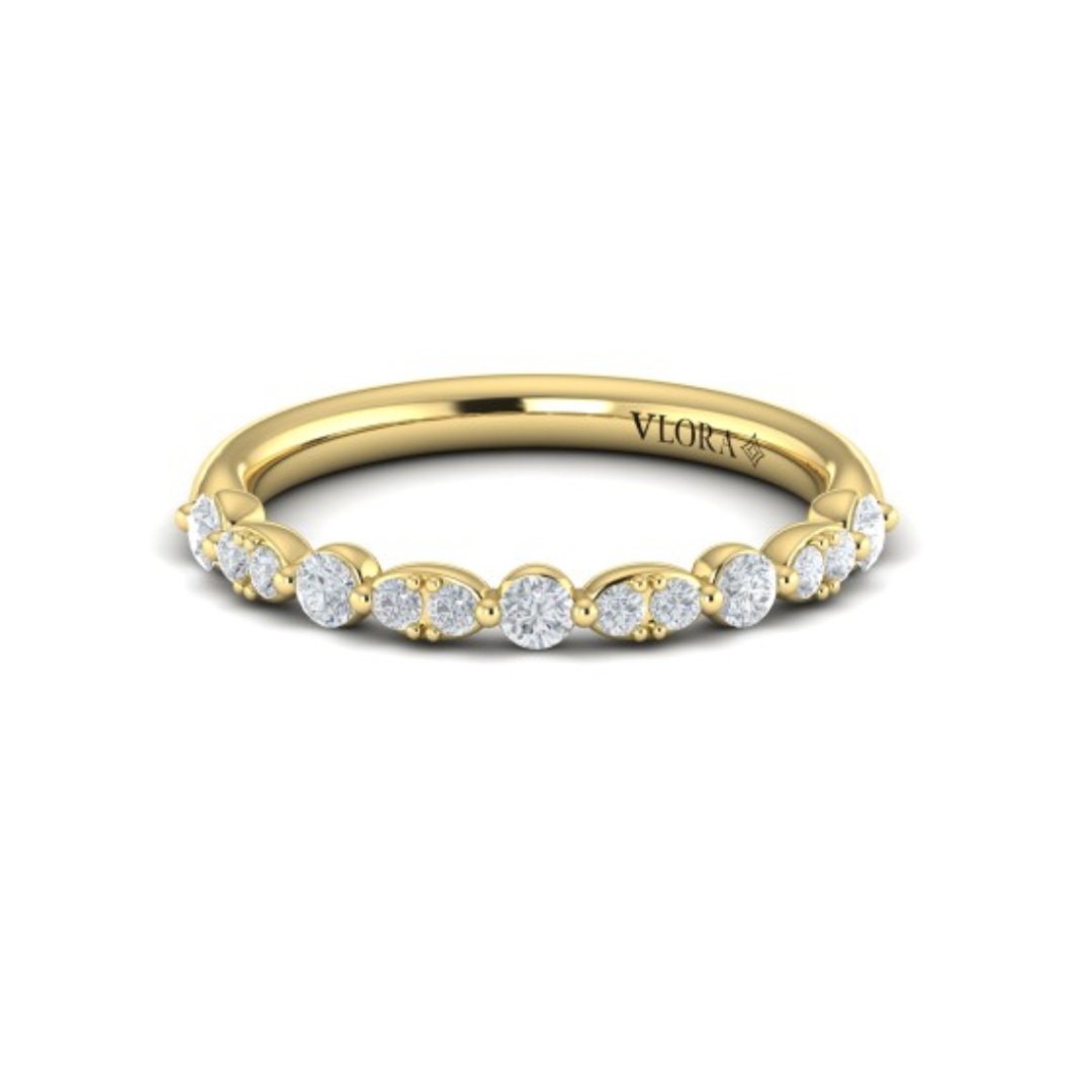 Sincerely, Springer's Wedding Band Sincerely, Springer's by Vlora 18k Yellow Gold Round Diamond Band -0.38ctw