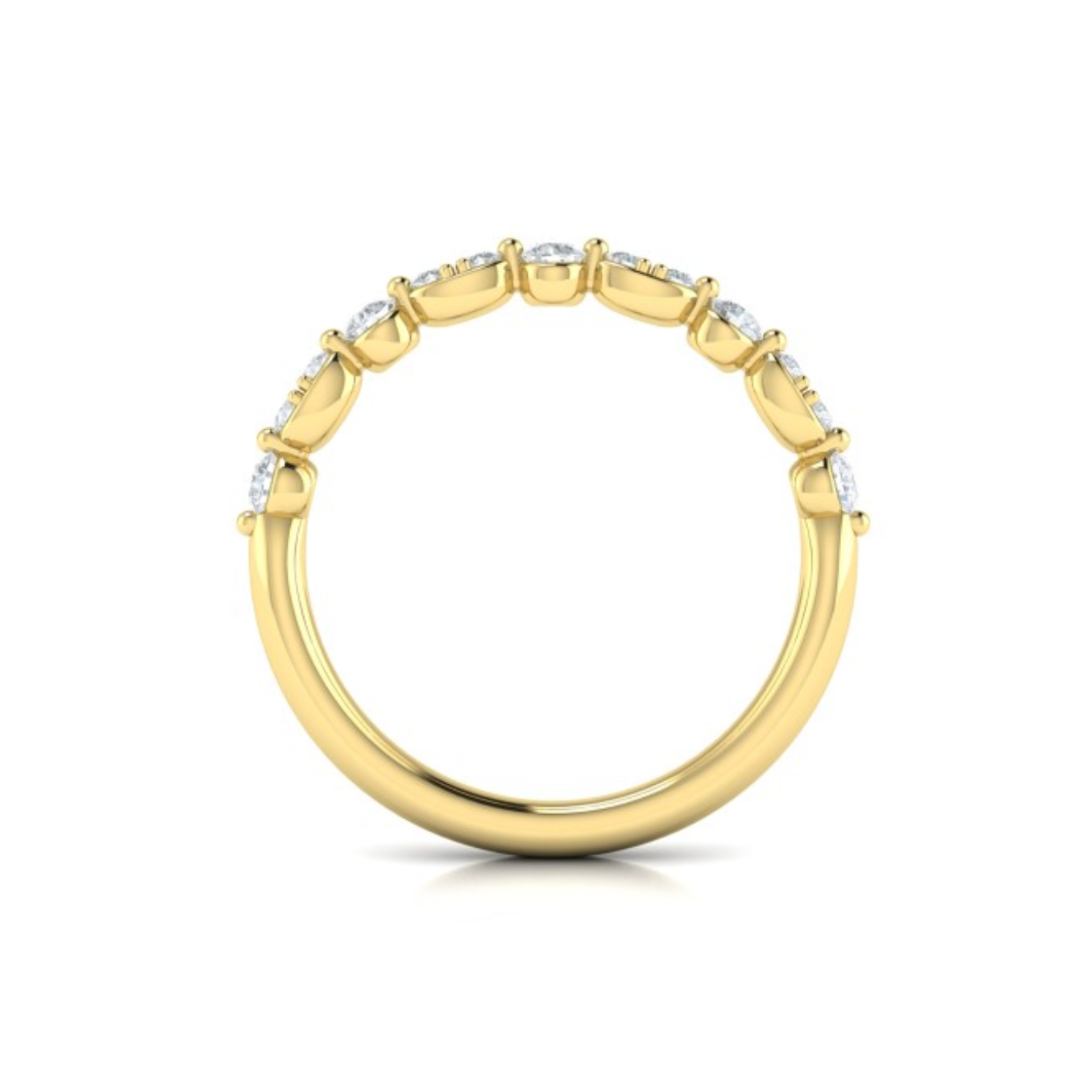 Sincerely, Springer's Wedding Band Sincerely, Springer's by Vlora 18k Yellow Gold Round Diamond Band -0.38ctw