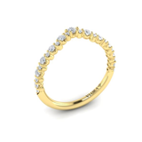 Sincerely, Springer's Wedding Band Sincerely, Springer's by Vlora 18k Yellow Gold Round Diamond Contour Band - 0.42ctw