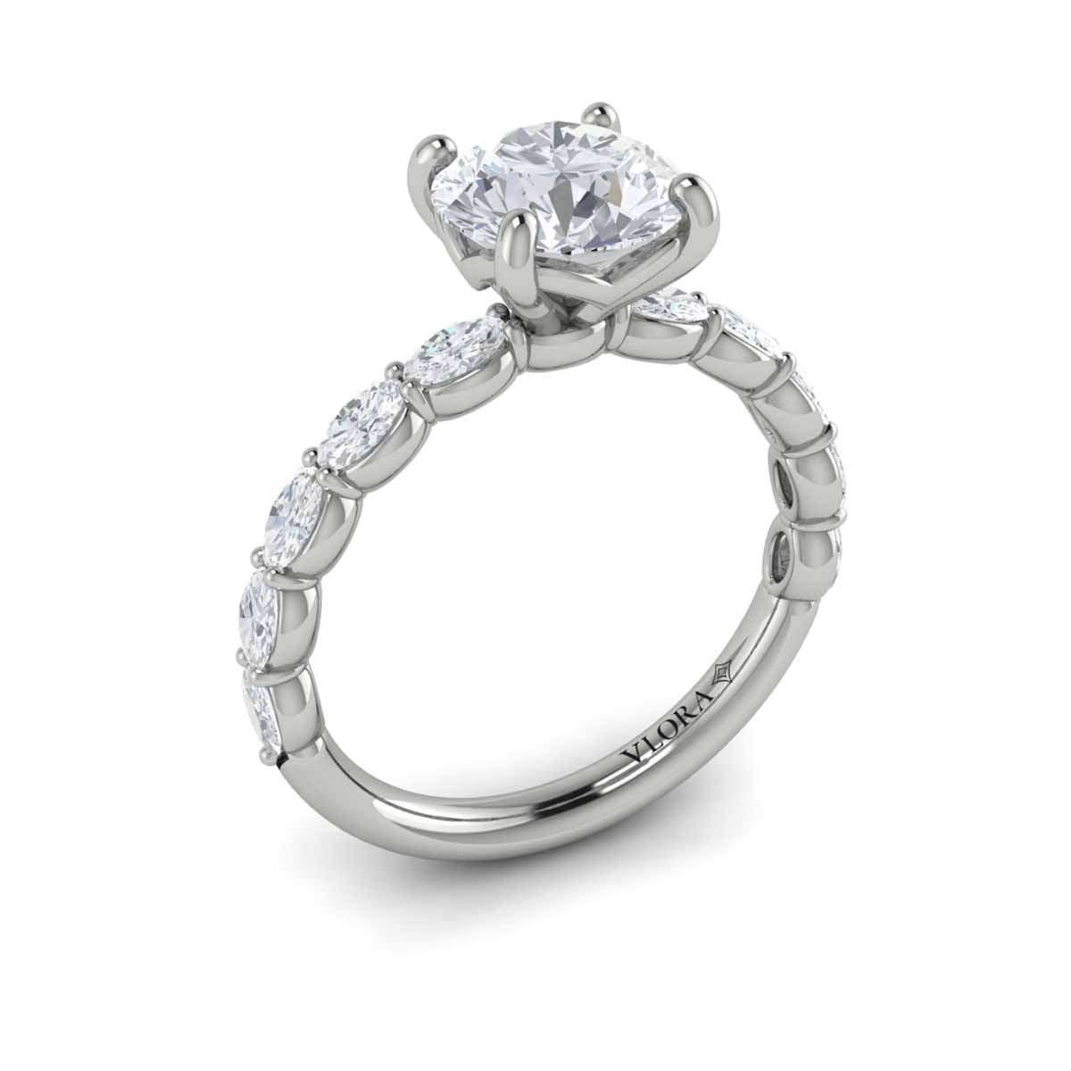 Sincerely, Springer's Engagement Ring Sincerely Springer's Platinum Round Engagement Ring Mounting