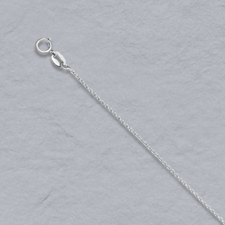 Sincerely, Springer's Necklaces and Pendants Sincerely Springer's Sterling Silver 1.0mm Round Cable Link Chain - 18"