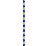 Springer's Bracelet 18k White Gold Mark Henry Alternating Sapphire and Diamond Tennis Bracelet