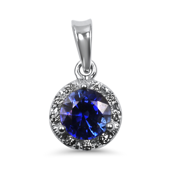 Diamond and sapphire pendant - on 14k Gold selling