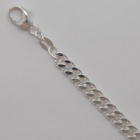 Springer's Collection Necklaces and Pendants Springer's Collection Sterling Silver 4.1mm Diamond-Cut Curb Link Chain