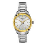 Tissot Watch Tissot PR 100 34mm Two-Tone Wristwatch, Silver Dial, 34mm