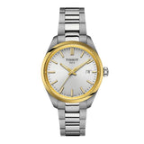 Tissot Watch Tissot PR 100 34mm Two-Tone Wristwatch, Silver Dial, 34mm