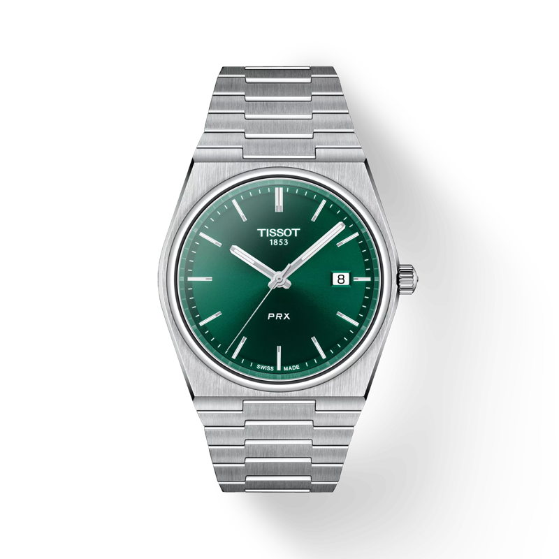 Tissot Watch Tissot PRX Wristwatch, Green Index Dial, 40mm (T1374101109100)