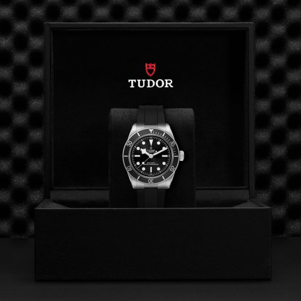 TUDOR Watch TUDOR Black Bay 41mm Case, Black Dial, Black Rubber Bracelet (M7941A1A0U-0002)