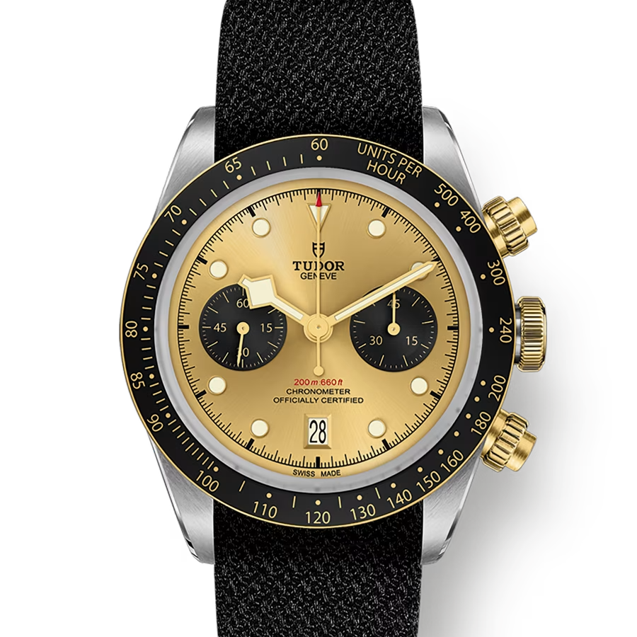 TUDOR Watch TUDOR Black Bay Chrono S&G 41mm Case, Champagne Dial, Fabric Strap (M79363N-0006)