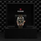 TUDOR Watch TUDOR Black Bay GMT S&G 41mm Case, Black Dial, Brown Leather Bracelet (M79833MN-0003)