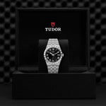 TUDOR Watch TUDOR Royal 38mm Case, Black Dial, Steel Bracelet (M28500-0003)