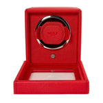 WOLF Designs Jewelry Cases Cub Single Watch Winder with Cover in Tuttie Frutti Red