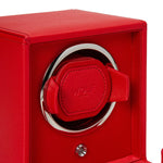 WOLF Designs Jewelry Cases Cub Single Watch Winder with Cover in Tuttie Frutti Red