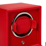 WOLF Designs Jewelry Cases Cub Single Watch Winder with Cover in Tuttie Frutti Red