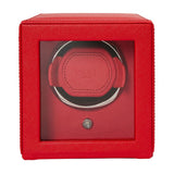 WOLF Designs Jewelry Cases Cub Single Watch Winder with Cover in Tuttie Frutti Red