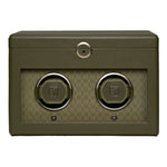 WOLF Designs Watch Winder Wolf Earth Double Watch Winder - Olive Green