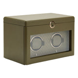 WOLF Designs Watch Winder Wolf Earth Double Watch Winder - Olive Green